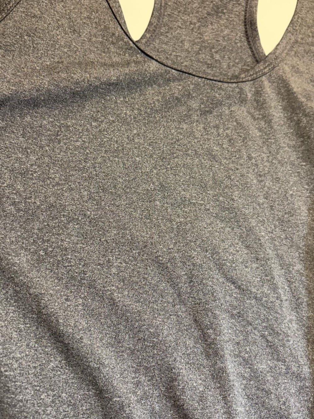 Women's Gray Racerback Tank Top - Picture 3 of 4